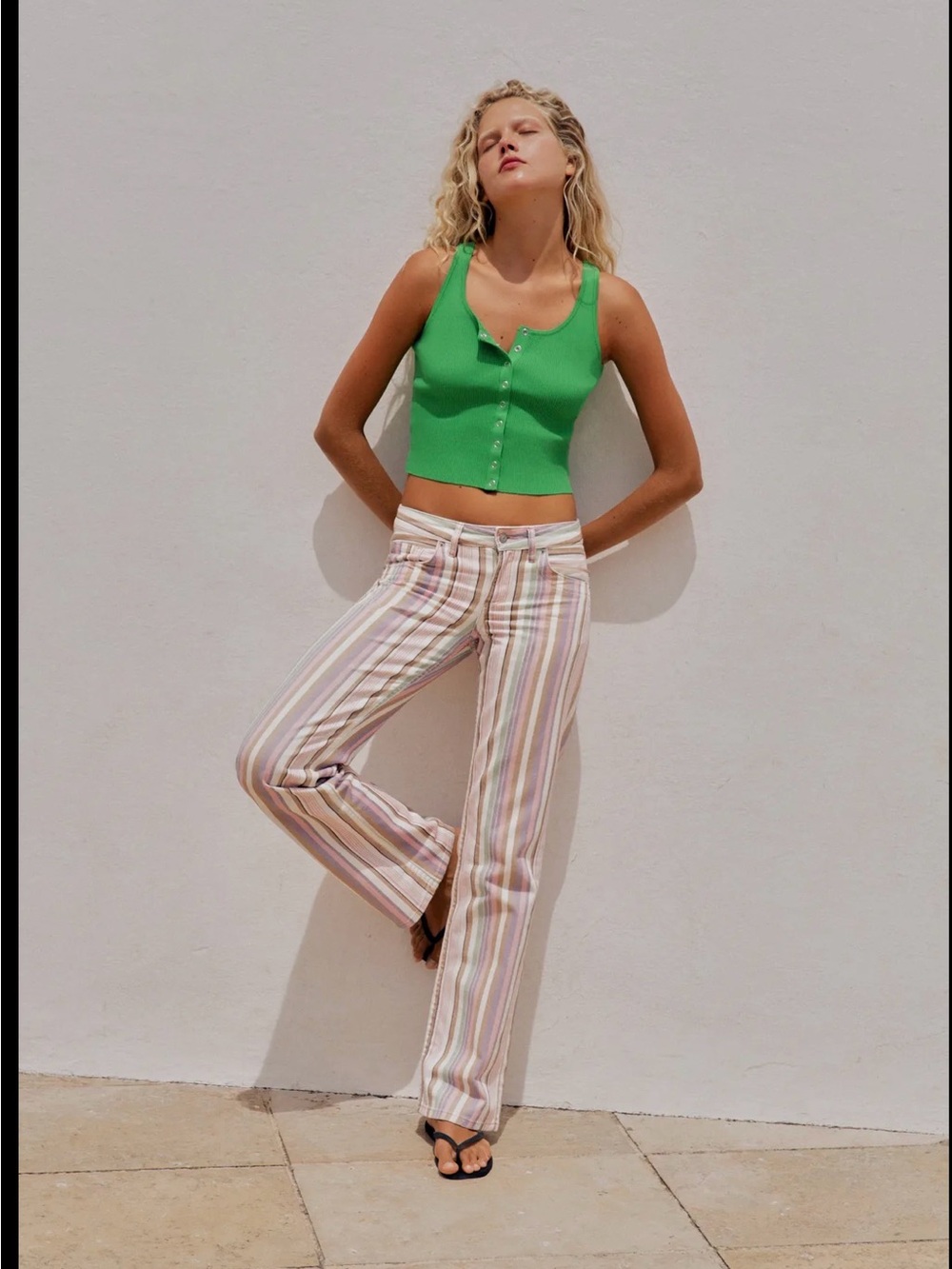 NWT ZARA TRF LOW RISE STRIPED WIDE LEG
JEANS
29 (US 8) | STRIPED